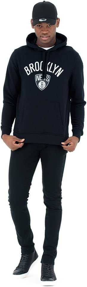 New Era Herren Brooklyn Nets Kapuzenpullover Herren Kapuzenpullover M Schwarz, M Schwarz