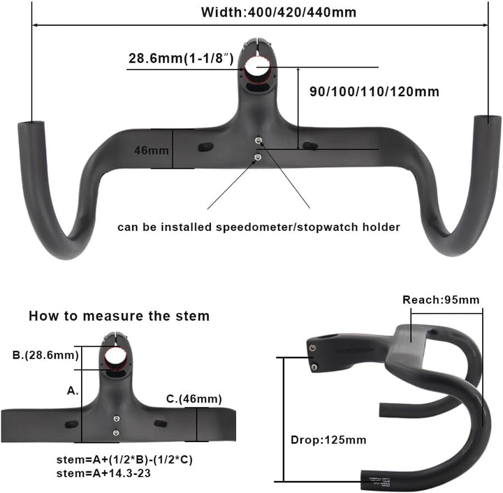 RXL SL carbon lenker rennrad 1-1/8“integrierte carbon lenker internes routing drop lenker UD matt st