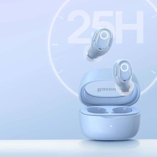 Baseus Earphone Bluetooth Bowie WM02 TWS, BT 5.3, Rapid Charge Technology, 60ms Latency Blue (NGTW18