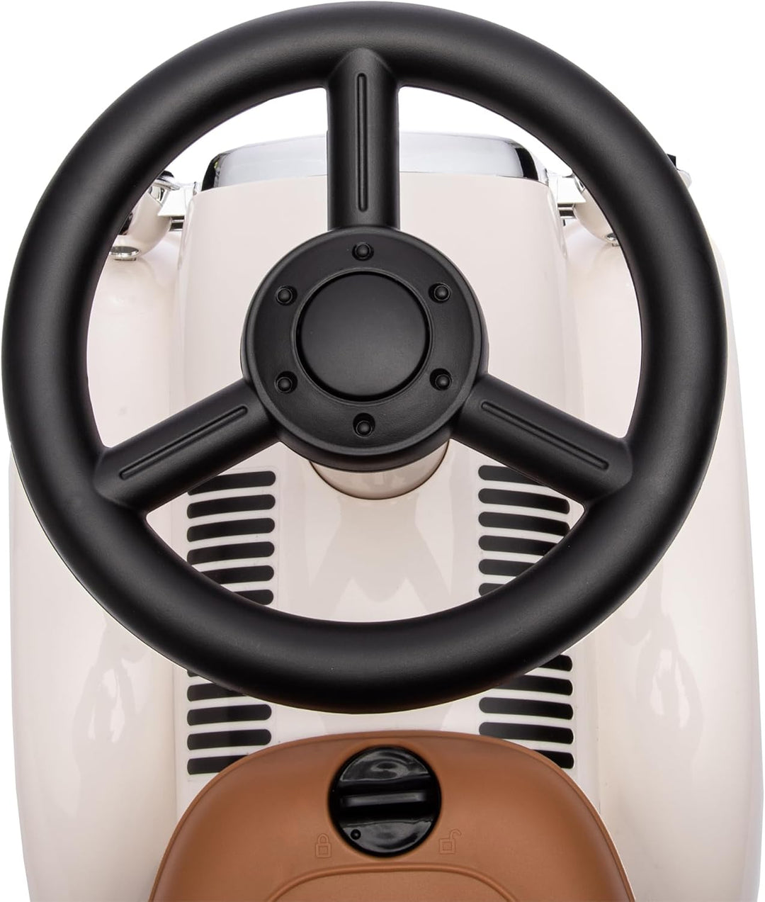 LEMODO Rutschauto ab 1 Jahr, Kinderauto im Retrodesign, Rutscherfahrzeug mit Hupe und Stauraum, Kind