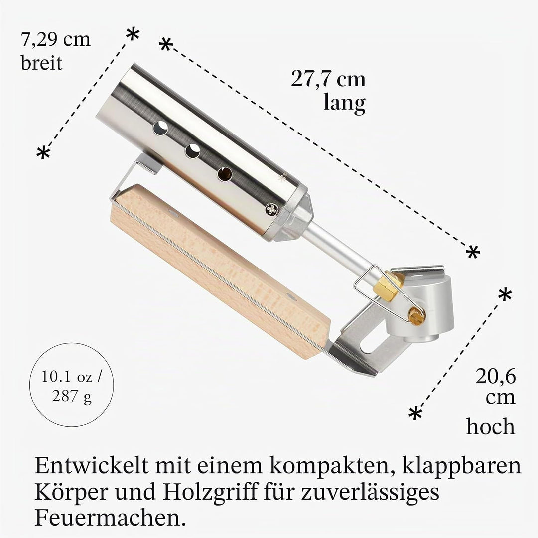 Snow Peak Faltbarer Camping-Kochbrenner, kompaktes Holzdesign, Isobutan-Kraftstoffkompatibilität, st