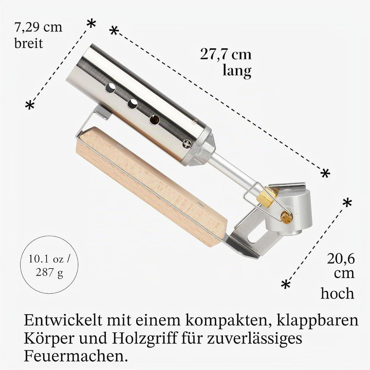 Snow Peak Faltbarer Camping-Kochbrenner, kompaktes Holzdesign, Isobutan-Kraftstoffkompatibilität, st