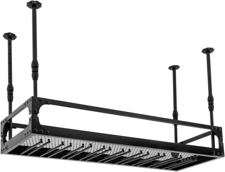 Deckenregal 100x35cm, Weinregal mit Glashalter, Schwebendes Hängeregal Höhenverstellbar, Weinflasche