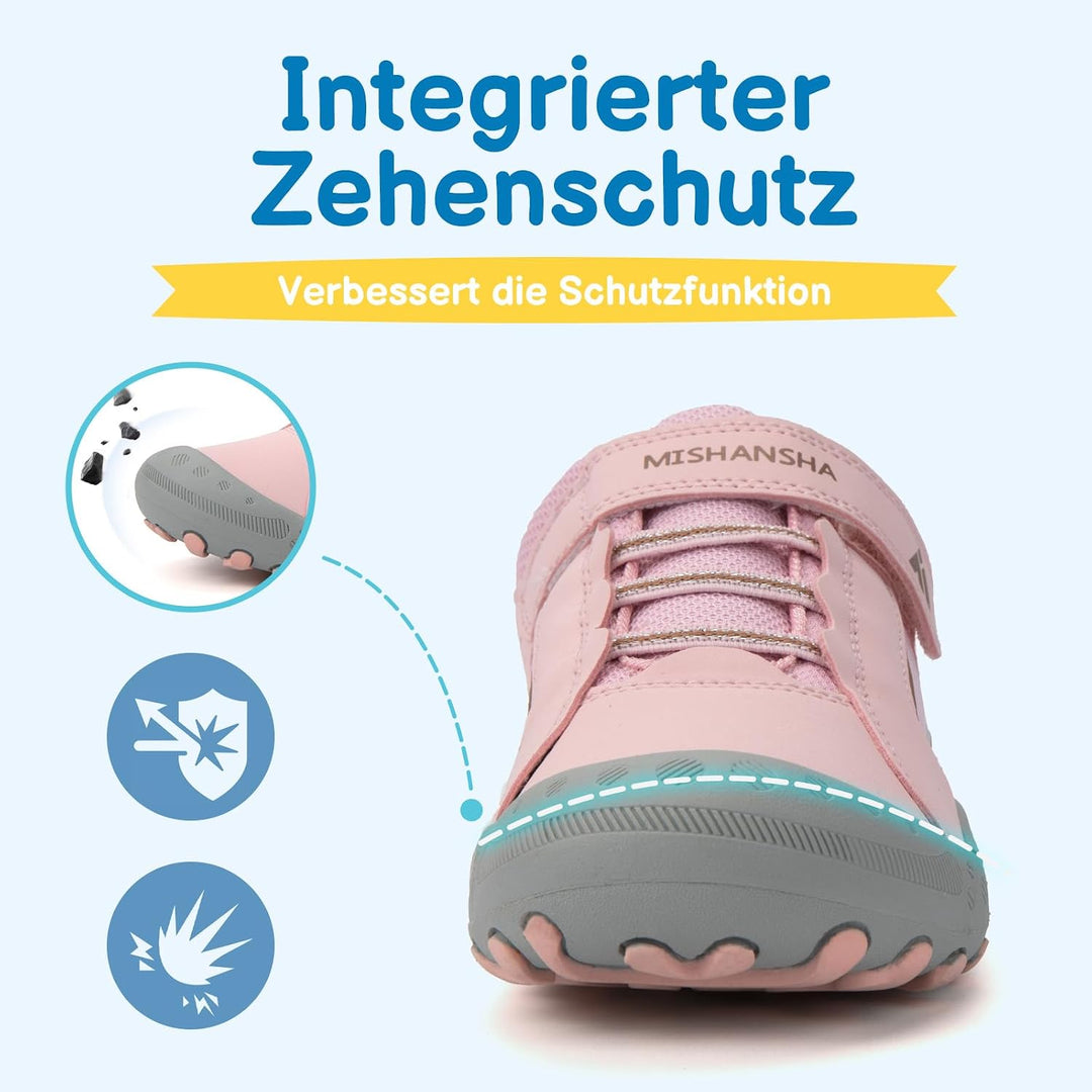 Mishansha Jungen Mädchen Wanderschuhe rutschfest Walkingschuhe Weich Flexibel Stabil Fitnessschuhe F