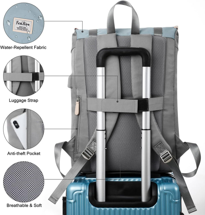 YAMTION Laptop Rucksack 17 Zoll für Damen &amp; Herren,Rucksack Schule Mädchen Schulrucksack Frauen Schu