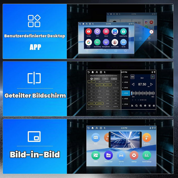 Hikity 4+64G Android 15 Autoradio für Seat Ibiza 2012-2015, 9" Bildschirmradio mit Wireless CarPlay