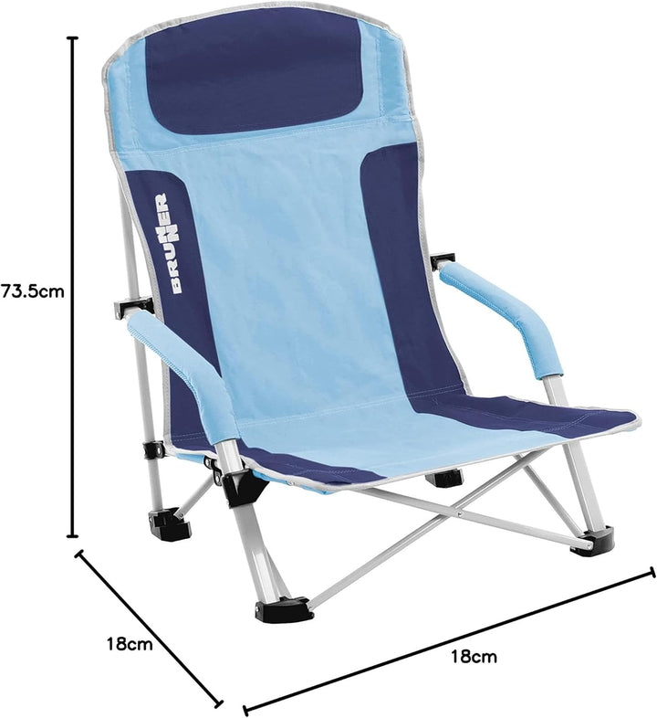 BRUNNER Strandstuhl Bula blau/hellblau, Blau/Hellblau