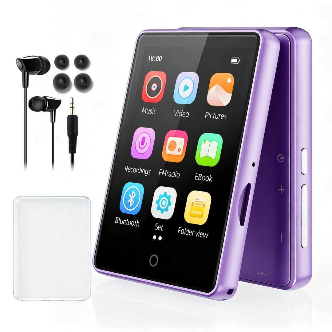 32GB MP3 Player mit Bluetooth 5.3, tragbarer MP3-Player mit Lautsprecher | für Kinder HiFi-Klangqual