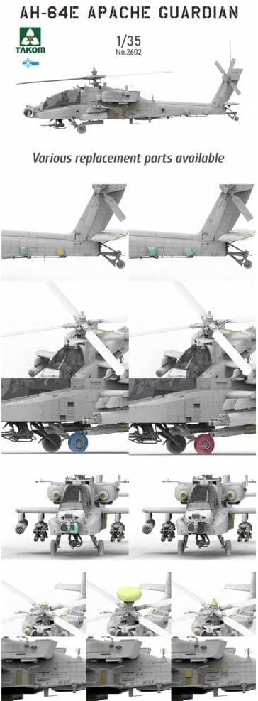 Tacom 1/35 US Army AH-64E Apache Guardian Attack Hubschrauber Kunststoff Modell TKO2602 geformte Far