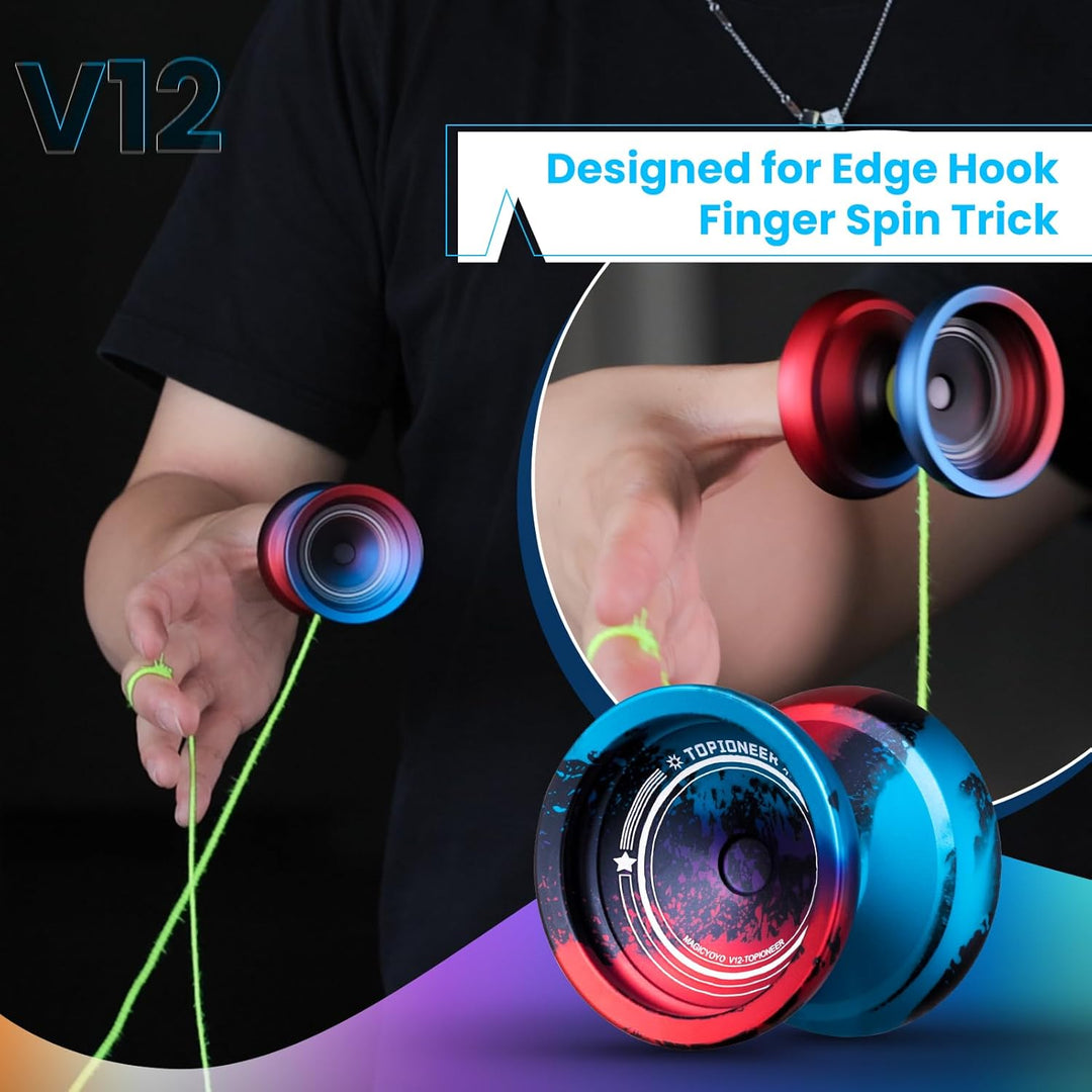 MAGICYOYO JoJo V12 Finger Spin Yoyo Responsive Yoyo für Kinder von 8 Jahren oder älter, Profi Jo Jo