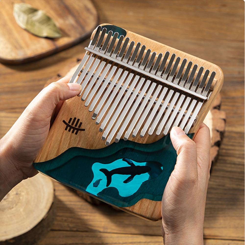 Kalimba 17/21 Schlüssel, Holz Fingerklaviere，Professionelle Daumenklavier Carlimba, Mbira Instrument