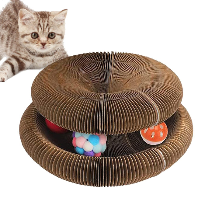 Katzenwirbel, Katzen Wirbel Spielzeug, Katzen Spielzeug, Katzenliebling Akkordeonspielzeug, Fummelbr