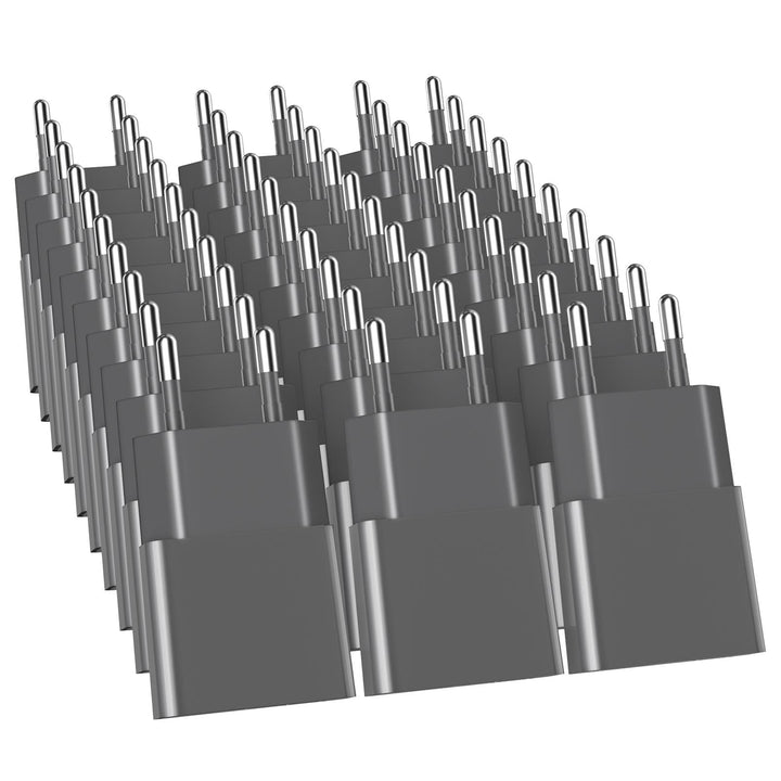 5W USB-Ladegerät ultradünner universeller Ladeadapter (5V 1A) – 2 Ports: USB-C + A (30er Pack) für i