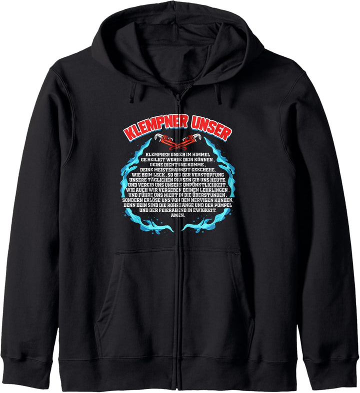 Klempner Unser - Lustiges Klempner Gebet Geschenk Kapuzenjacke