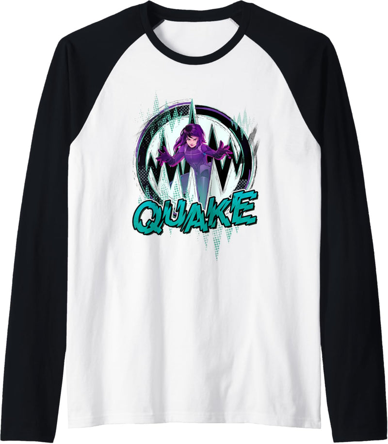 Marvel Rising Secret Warriors Quake Action Pose Logo Raglan