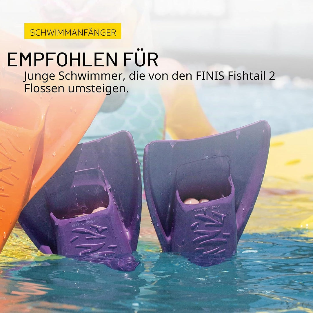 FINIS Kinder Booster Swim Fin, Purple, 6-8