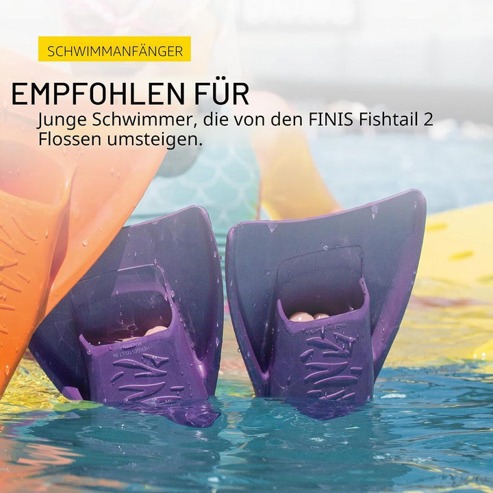 FINIS Kinder Booster Swim Fin, Purple, 6-8