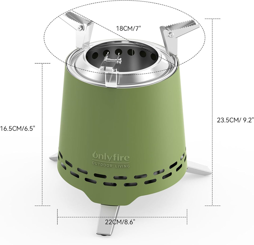 Onlyfire Mini Feuerschale Outdoor 16,5CM, Raucharmer Tischfeuer für den Garten, Tischkamin für Pelle