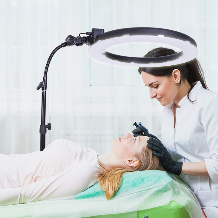 GSKAIWEN 18 Zoll 65W LED Make-up Ringlicht mit Spiegel für Augenbrauen-Täto, Wimpernverlängerung, Be