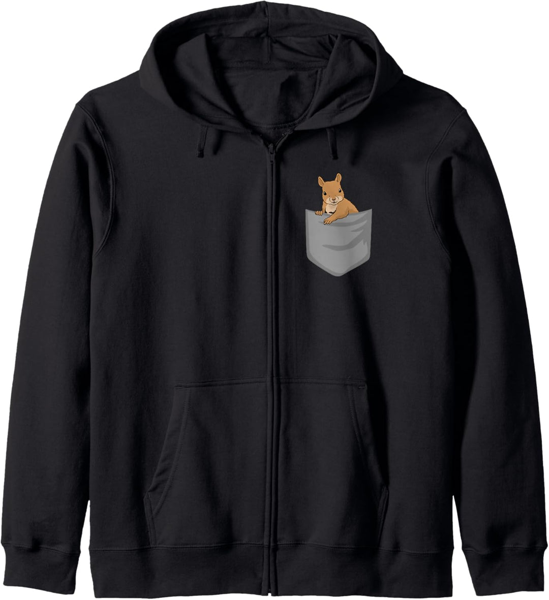 Eichhörnchen in Brusttasche Lustiges Eichhörnchen Kapuzenjacke