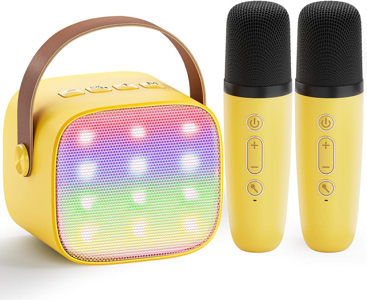 Karaoke Maschine Kinder mit 2 Mikrofonen: [Premiumversion] Mini Karaoke Maschine, Geschenk für Mädch