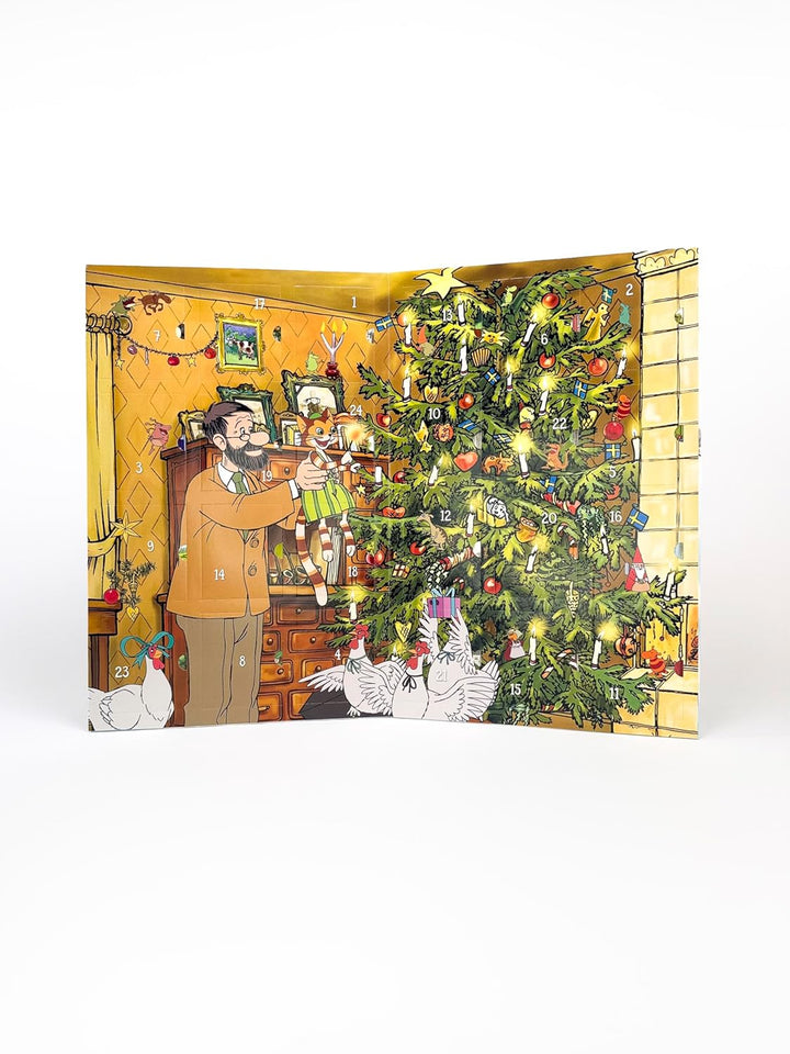 Pettersson und Findus - Mitmach-Adventskalender: 24 Mini-Bücher hinter aufklappbaren Türchen mit Bas