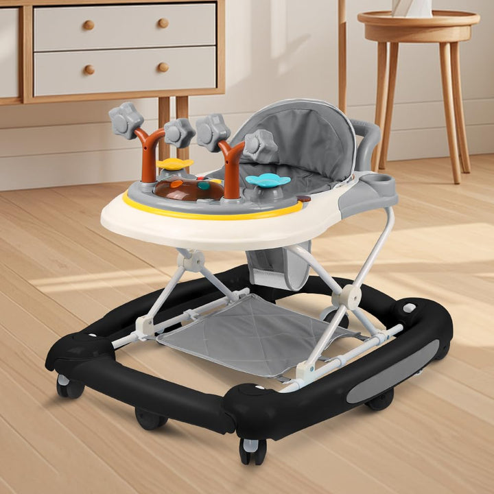 5-in-1 Lauflernhilfe für Babys, 5 Höhenverstellung und Klappbar, Gehfrei Babywalker ab 6 Monate, bis