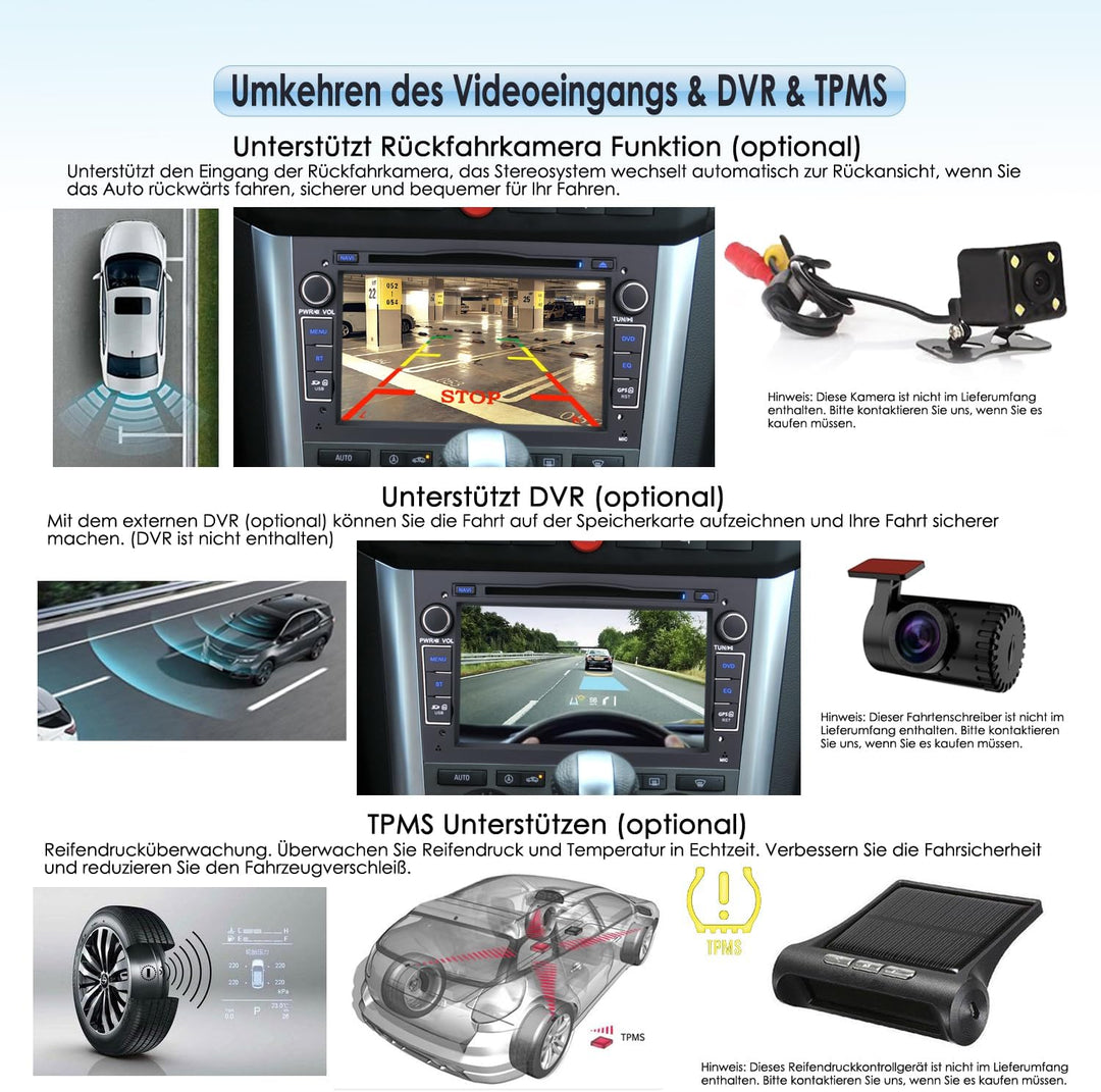 7 Zoll 2 Din Autolink Autoradio DVD CD Player GPS Navigation FM AM Radio Bluetooth USB SD Für Opel A