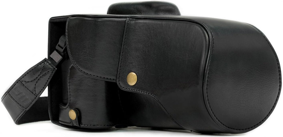 MegaGear MG527 Leder Kameratasche für Canon EOS 750D / Canon EOS 760D Kamera mit 18-200 (T6i, T6s) K