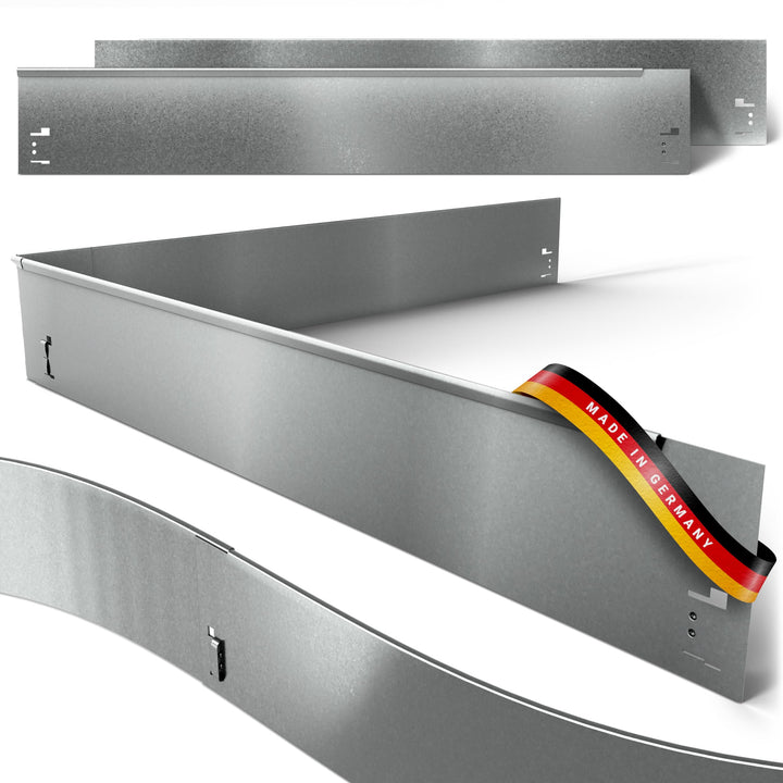 Rasenkante, Beeteinfassung und Wegbegrenzung aus Metall 13,5 cm x 1,20 m; 3,45 m; 5,70 m; 11,40 m; 2