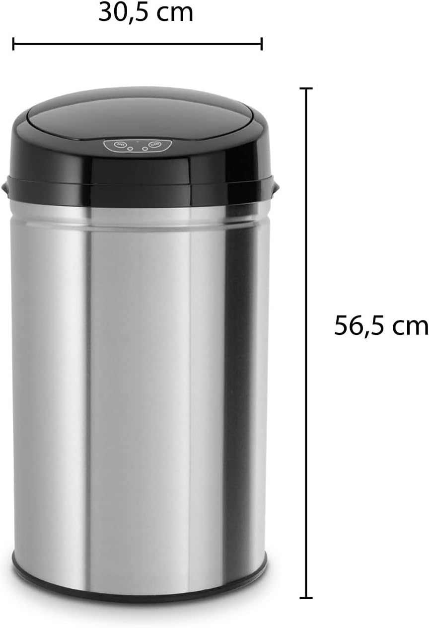 Echtwerk Abfalleimer, Mülleimer mit Sensor, elektrischer Müllbehälter, Infrarot Bewegungssensor, Kor
