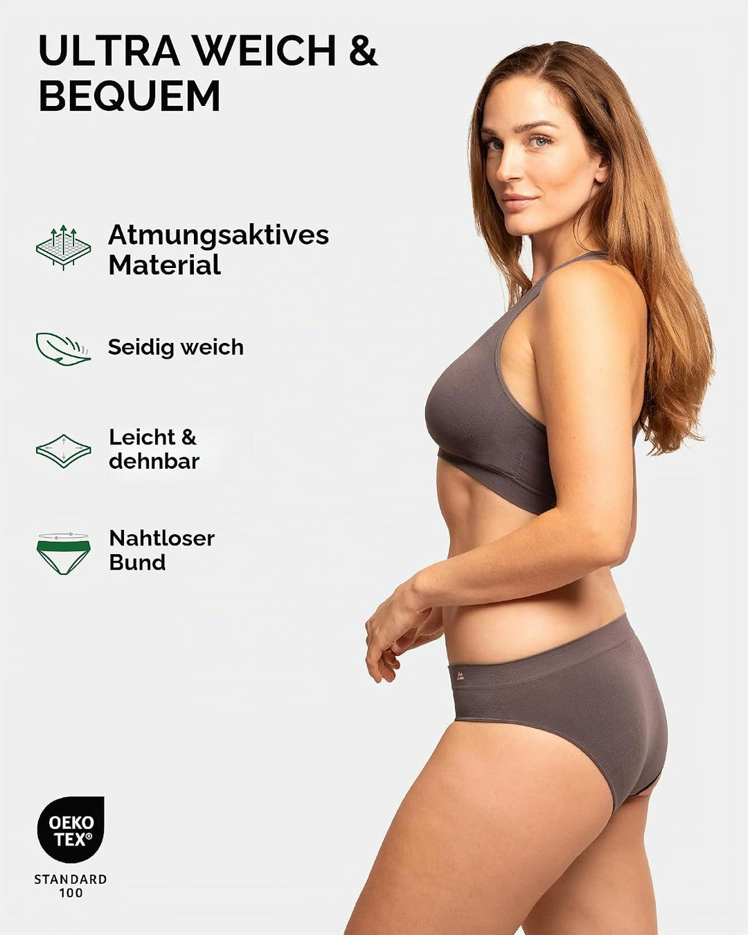 DANISH ENDURANCE Bambus Unterhosen Damen, 3er Pack Damen superweiche Slips, Stretch Bikini Panties,