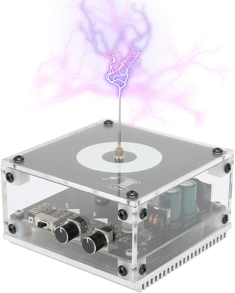 Annadue Musik Tesla Coil Arc Berührbare Drahtlose Übertragung Schwarzer Plasma-Lautsprecher mit Lich