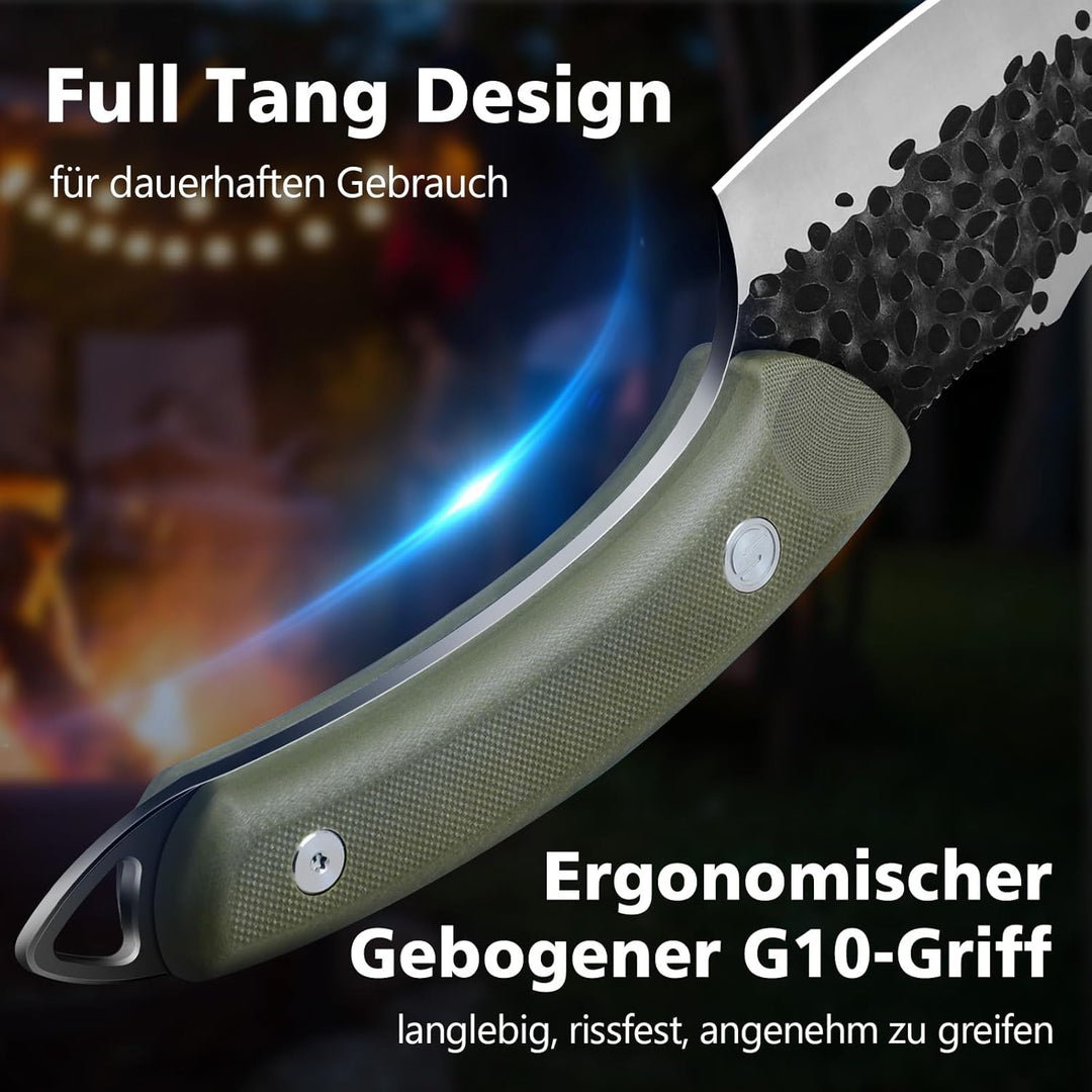 SHAN ZU 15cm Kochmesser Küchenmesser Japanisches Fleischmesser mit Lederscheide Scharf Profi Messer