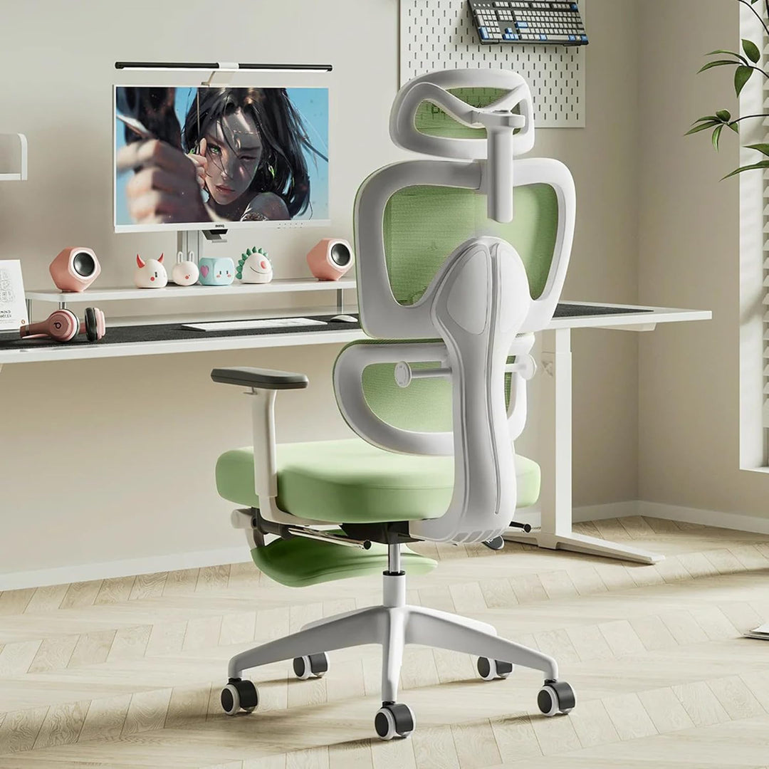 MUSSO E600SE Ergonomischer Bürostuhl, 3-stufig verstellbare Lendenwirbelsäule 3D-verstellbare Armleh