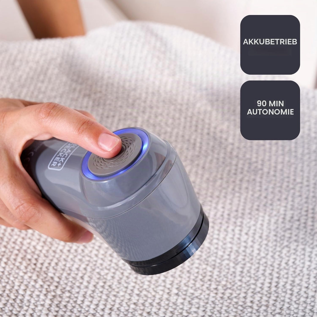 BLACK+DECKER - Fusselrasierer BXLR500E + kabellos | 90 Min Laufzeit | USB | abnehmbar | kompakt & le