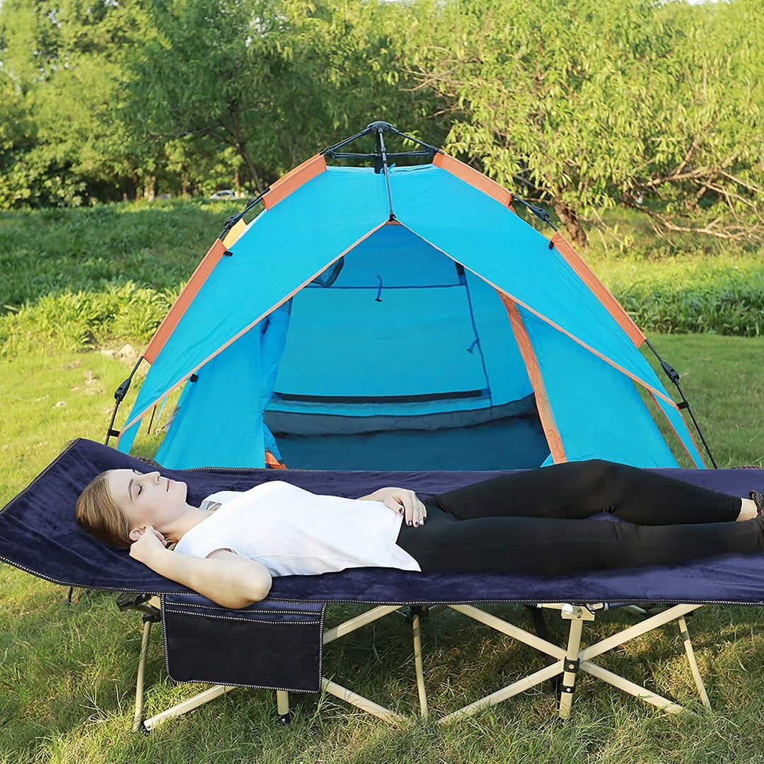 REDCAMP Campingbett Feldbett Klappbar mit Auflage für Erwachsene, XXL 190 x 71 x 38 cm Faltbar Feldb