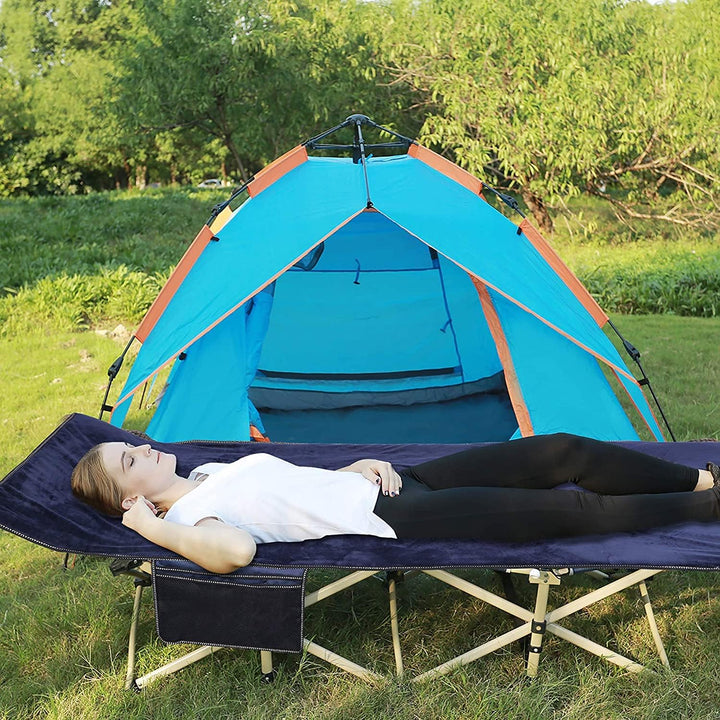 REDCAMP Campingbett Feldbett Klappbar mit Auflage für Erwachsene, XXL 190 x 71 x 38 cm Faltbar Feldb