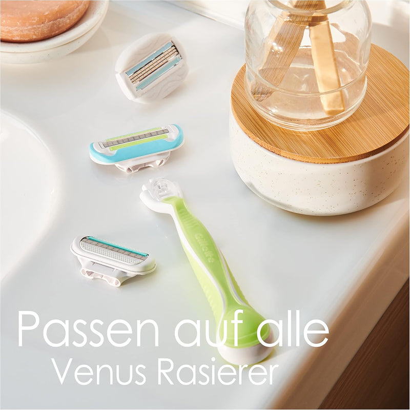 Gillette Venus Extra Smooth Rasierklingen Damen, 8 Ersatzklingen für Damenrasierer mit 5-fach Klinge