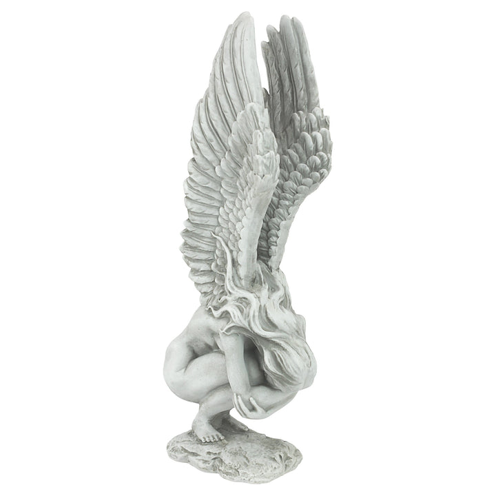 Design Toscano Der Engel der Erinnerung und Erlösung Religiöse Gartenstatue, 38 cm 16.5x10x38