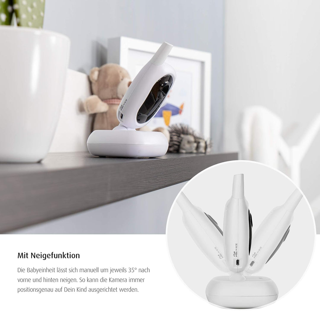 reer 80430 BabyCam Video Babyphone L, 300m Reichweite, 50 Grad Weitwinkel-Kamera, 4,3" TFT Display,