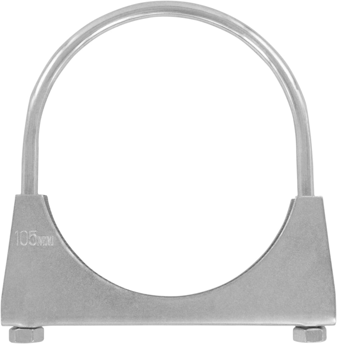 4er Set U Bügel Rohrschellen M8 x 105mm extrem belastbare Montageschellen aus verzinktem Stahl (4 St