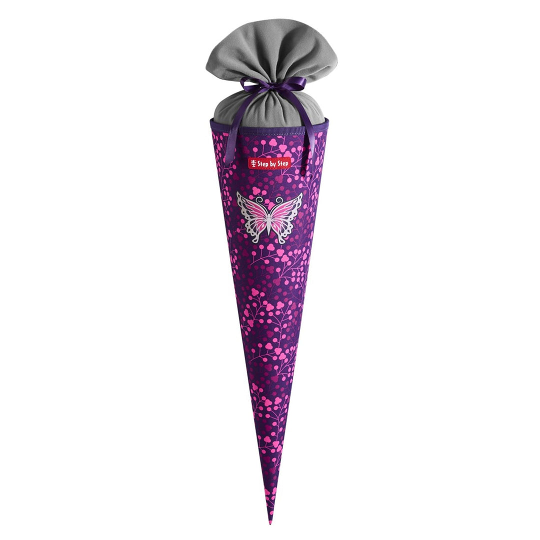 Step by Step Schultüte „Butterfly Night Ina“, lila-rosa, passend zum Schulranzen, aus recycelten PET