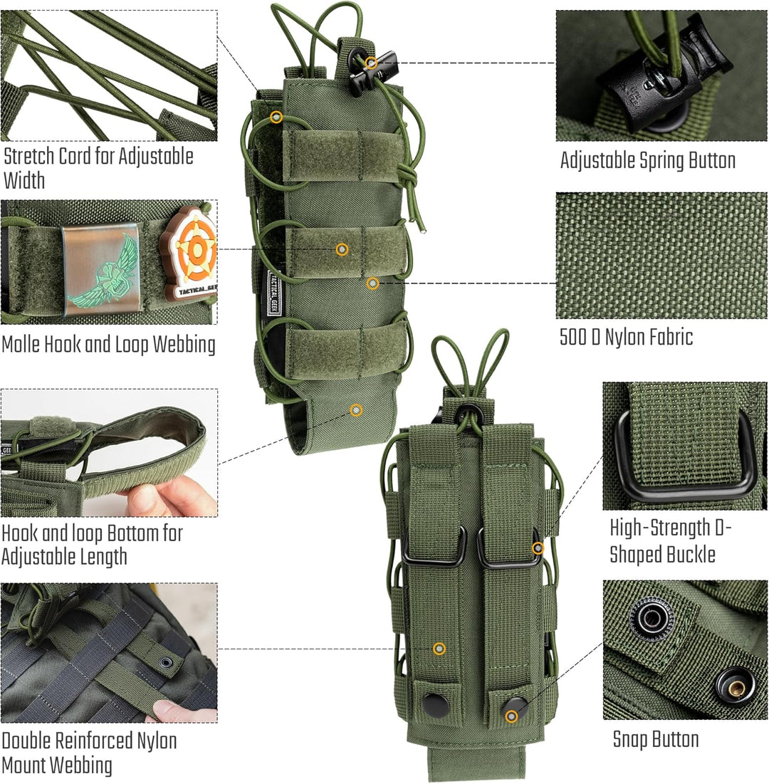 TACTICAL GEEK EXT11 Taktische Doppelmagazin-Tasche Klein Molle Tasche Organizer Seitentasche Pocket