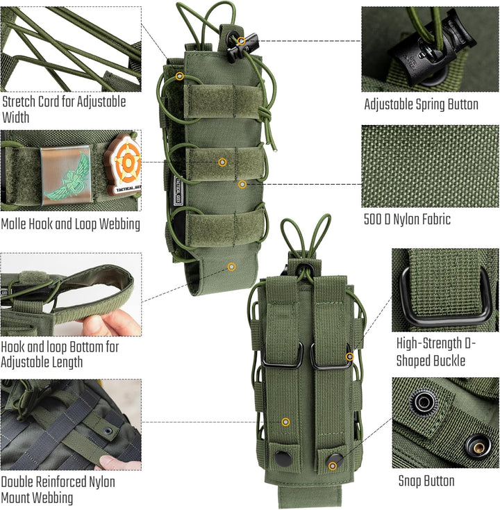 TACTICAL GEEK EXT11 Taktische Doppelmagazin-Tasche Klein Molle Tasche Organizer Seitentasche Pocket