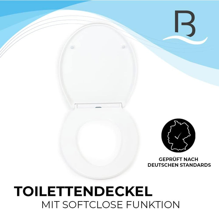Bath4U Toilettensitz aus Urea-Duroplast mit Absenkautomatik | Farbecht | leicht zu reinigen mit dem