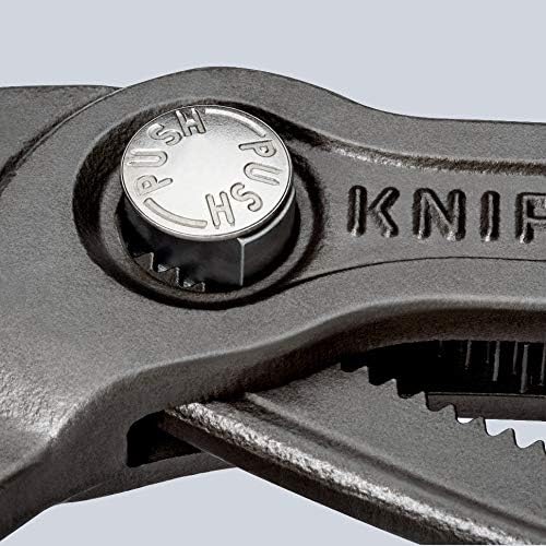 KNIPEX Cobra, Wasserpumpenzange | Rohrzange mit 2K-Griffen, gross, Chrom-Vanadium, atramentiert, 300
