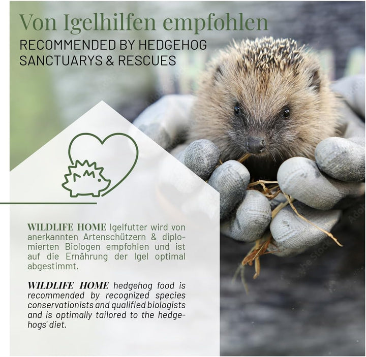 WILDLIFE HOME Igelfutter VON IGELHILFEN EMPFOHLEN Getreidefrei 1kg - Artgerechtes Spezialfutter für