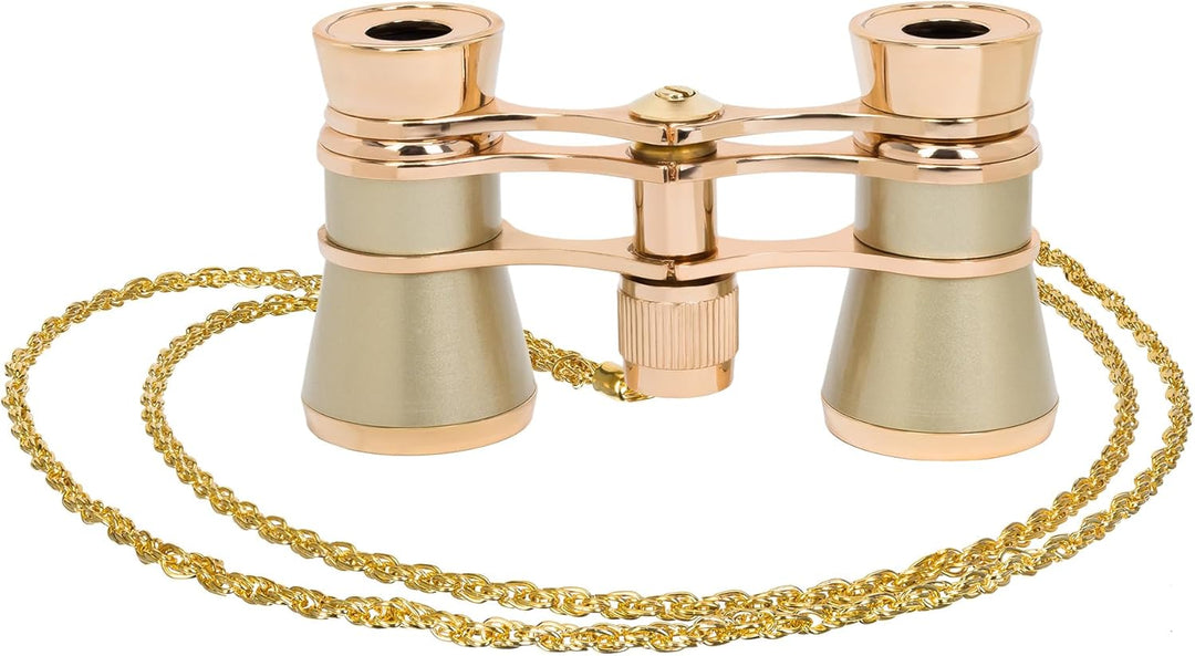 Levenhuk Broadway 325B Opernglas (Goldfarbiges Theaterfernglas mit Kette) GOLD, mit Kette, kein Lich