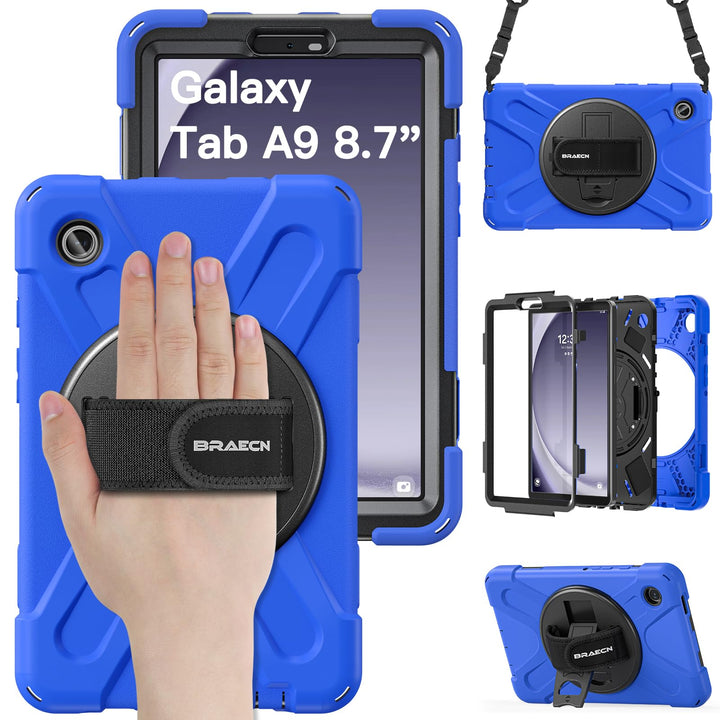 BRAECN Hülle für Samsung Galaxy Tab A9 8.7 Zoll SM-X110/SM-X115/SM-X117, Stossfeste Robuste Tragbare